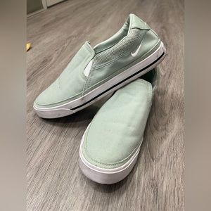 Nike- Light Green Court Legacy Women’s Slip-On Sneakers (Size 9.5)